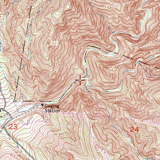 Topographic Map of Devil Canyon, CA