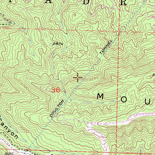 Topographic Map of Doulton Tunnel, CA