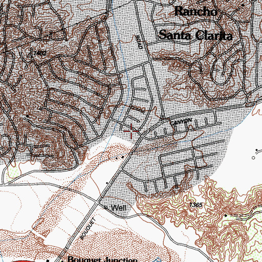 Topographic Map of Dry Canyon, CA