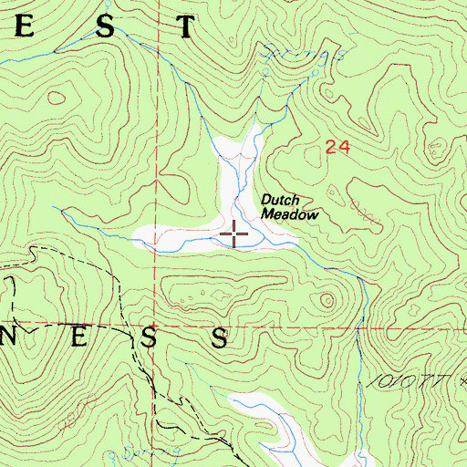 Topographic Map of Dutch Meadow, CA