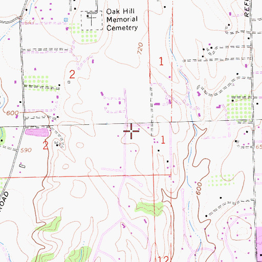 Topographic Map of Windhorse Farm, CA