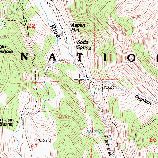 Topographic Map of Farewell Canyon, CA