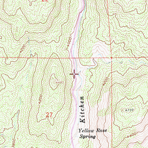 Topographic Map of Fred Canyon, CA