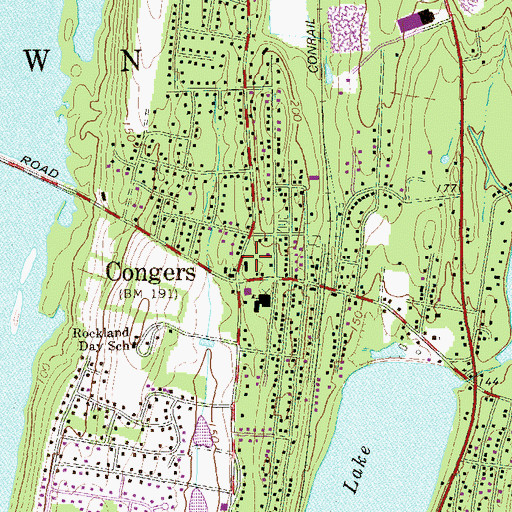 Topographic Map of Congers Post Office, NY