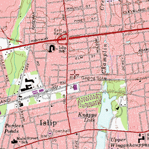 Topographic Map of Iglesia de Salvacion, NY