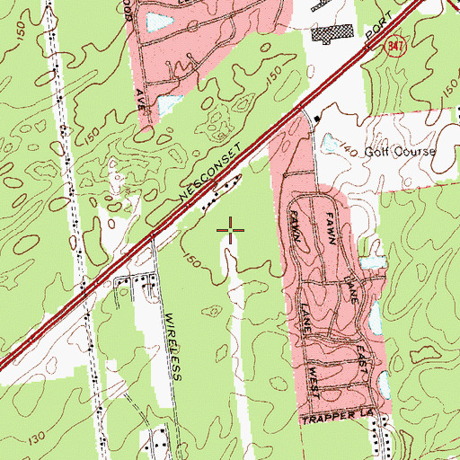 Topographic Map of The Vincent Bove Center at Jefferson Ferry Assisted Living Facility, NY