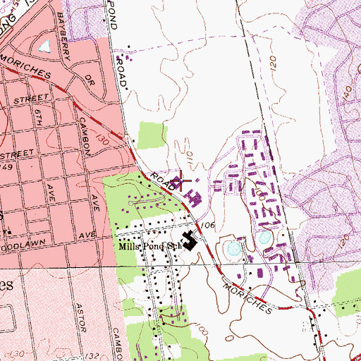 Topographic Map of Saint James Healthcare Center, NY