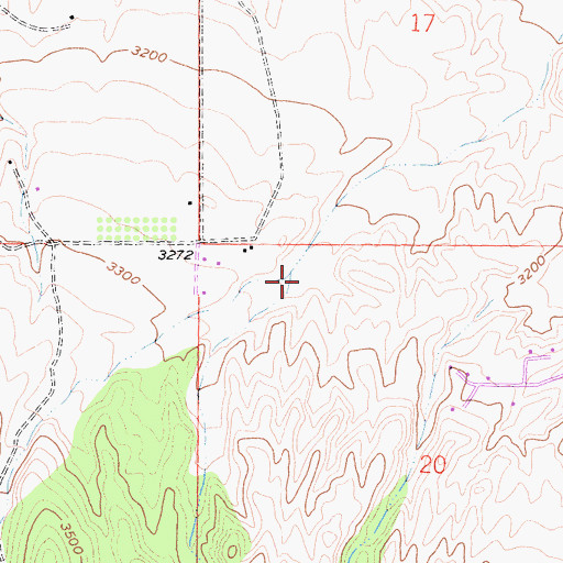 Topographic Map of Hunt Canyon, CA