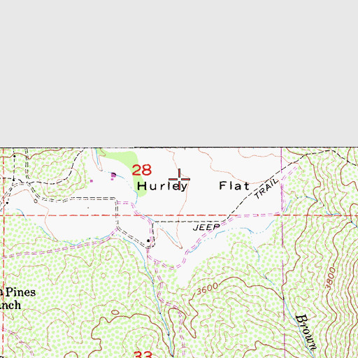 Topographic Map of Hurley Flat, CA