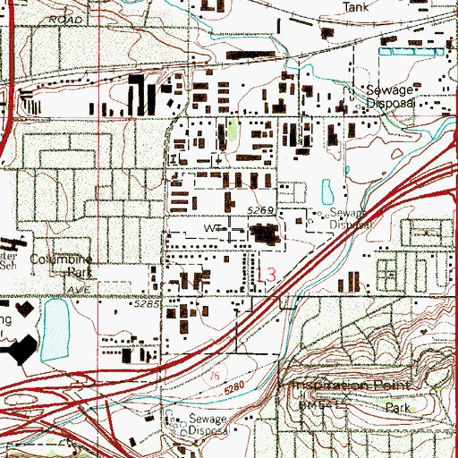 Topographic Map of Rural - Metro of Colorado Ambulance, CO