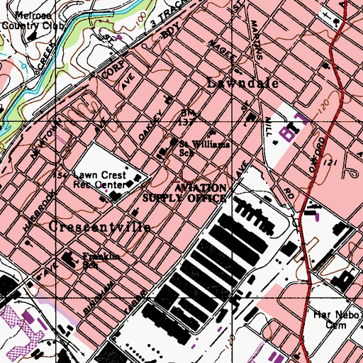 Topographic Map of Kindred Hospital Philadelphia, PA