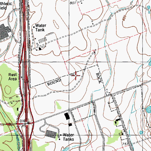 Topographic Map of Scott and White Hospital Round Rock, TX