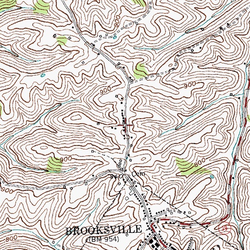 Topographic Map of Bracken County Emergency Medical Services, KY