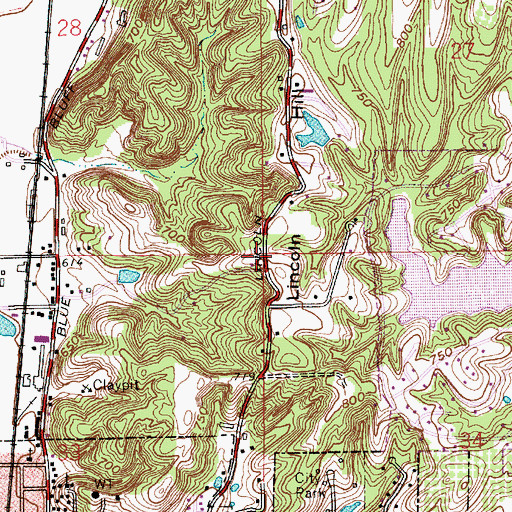 Topographic Map of Morgan County Emergency Management, IN