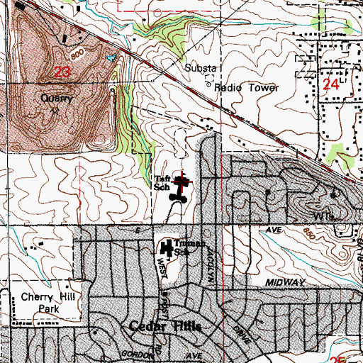 Topographic Map of Taft Alternative School, IA