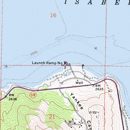 Topographic Map of Launch Ramp Number Sixteen, CA