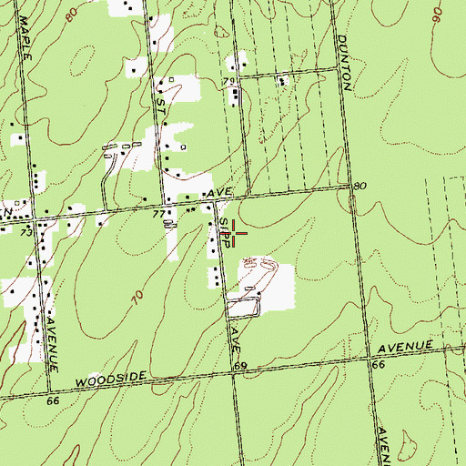 Topographic Map of Medford Volunteer Ambulance Station 2, NY