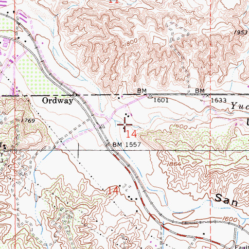 Topographic Map of Live Oak Canyon, CA