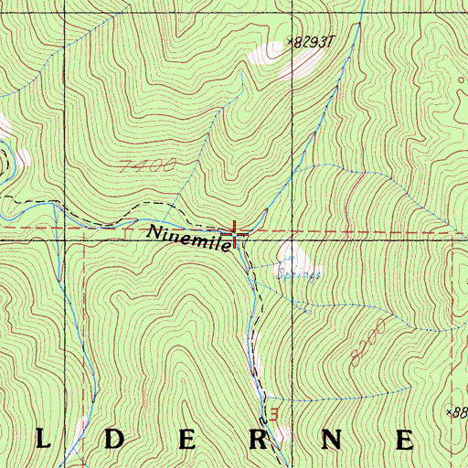 Topographic Map of Long Canyon Creek, CA