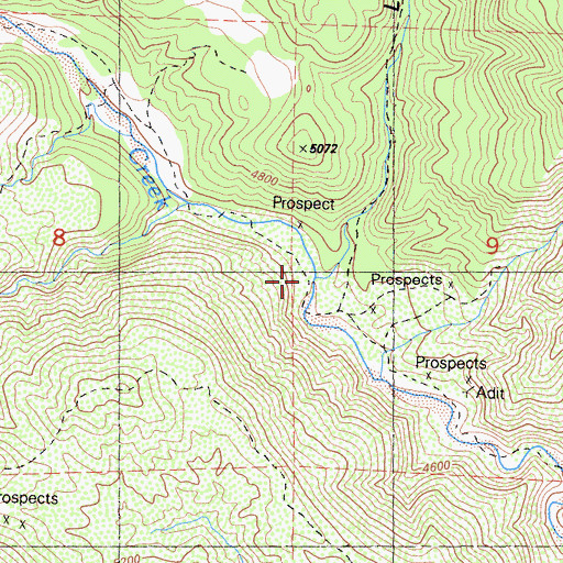 Topographic Map of Long Dave Canyon, CA