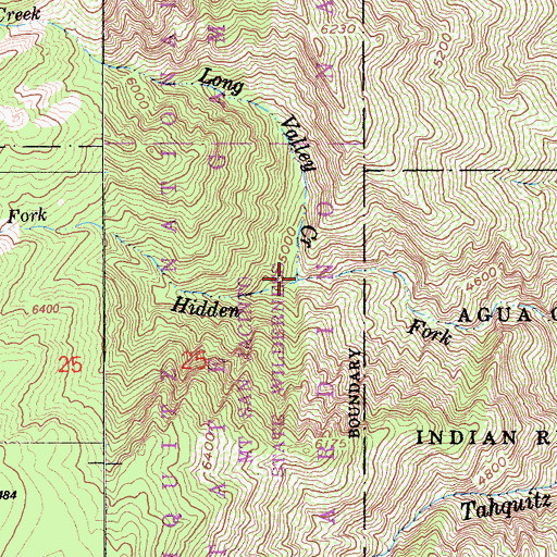 Topographic Map of Long Valley Creek, CA