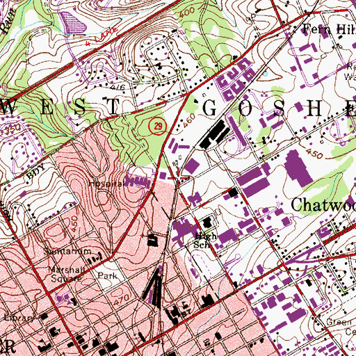 Topographic Map of Good Fellowship Ambulance and Emergency Medical Services - Station 55, PA
