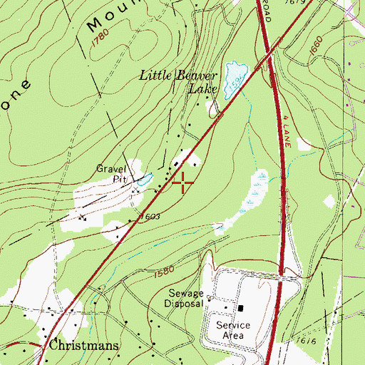 Topographic Map of Lehighton Ambulance Penn Forest Station, PA