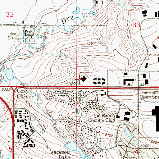 Topographic Map of Cornerstone Christian Academy, CO