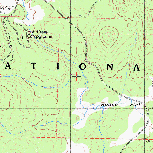 Topographic Map of Mahogany Creek, CA