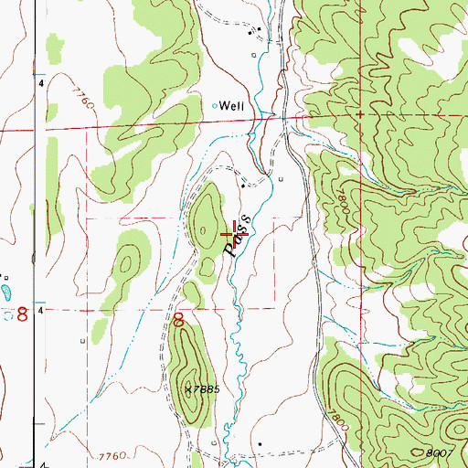 Topographic Map of Lewis Ditch, CO