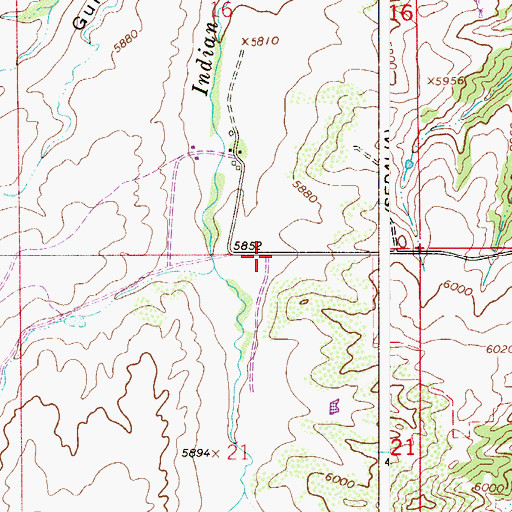 Topographic Map of Meadow Ditch, CO