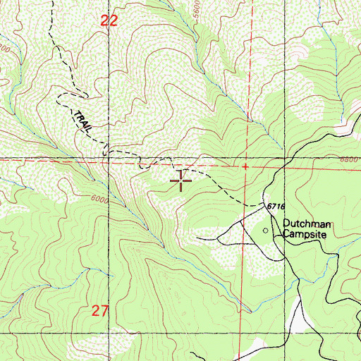 Topographic Map of Miller Trail, CA