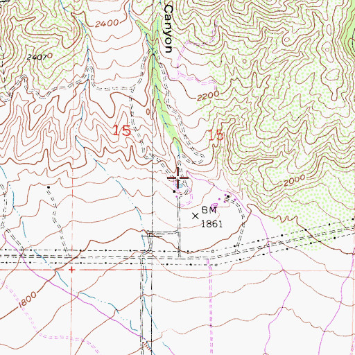 Topographic Map of Morse Canyon, CA