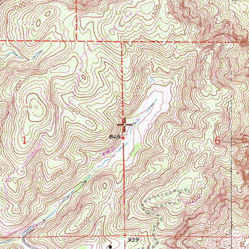 Topographic Map of Olivenhain Reservoir, CA