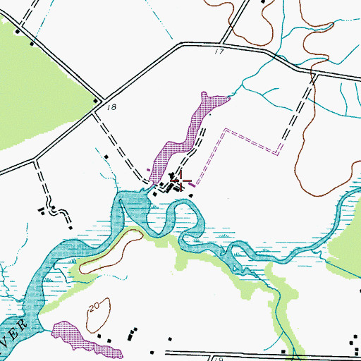 Topographic Map of Timberneck Farm, MD