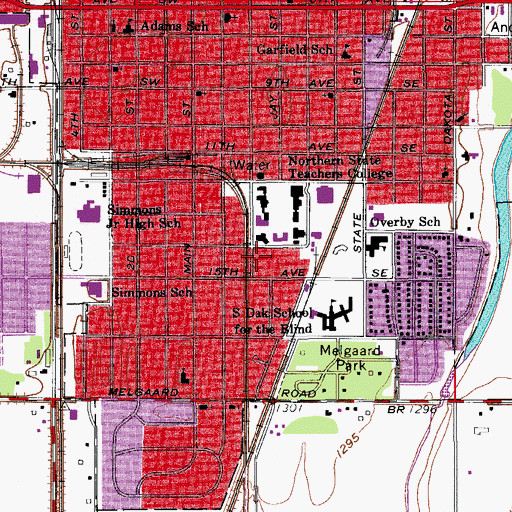 Topographic Map of Lindberg Hall, SD