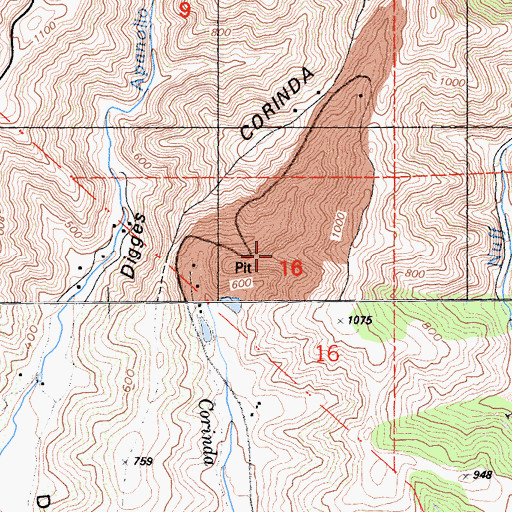 Topographic Map of Ox Mountain Sanitary Landfill, CA