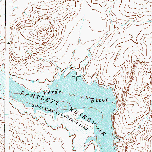 Topographic Map of Canyon Creek, AZ