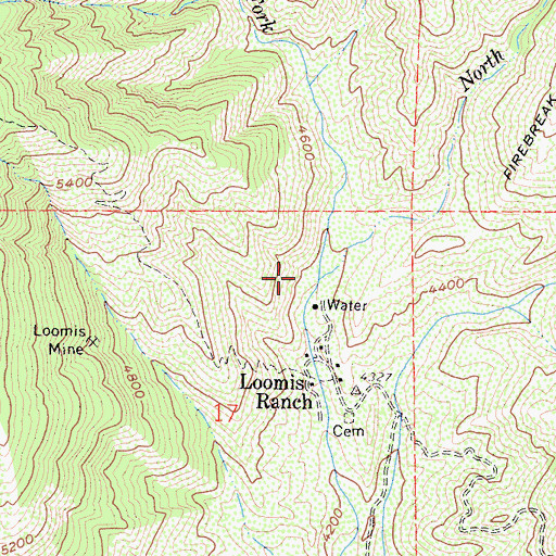 Topographic Map of North Fork Alder Creek, CA