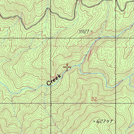 Topographic Map of North Meadow Creek, CA