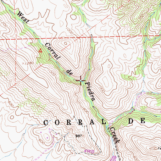 Topographic Map of Oil Well Canyon, CA
