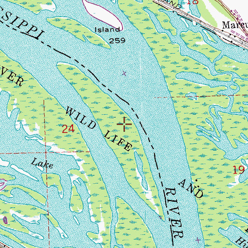 Topographic Map of Big Soup Bone Island, IA