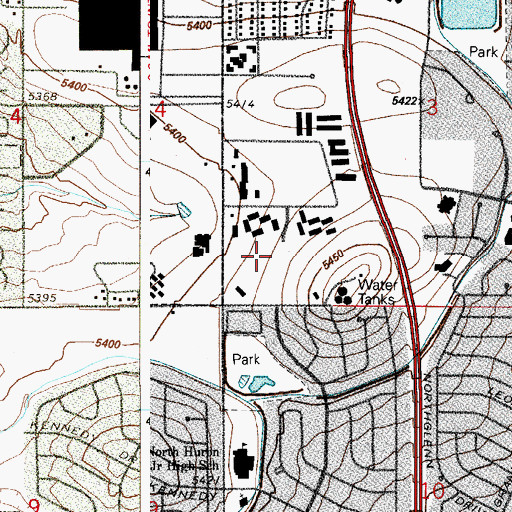 Topographic Map of Global Village Academy Northglenn Campus, CO