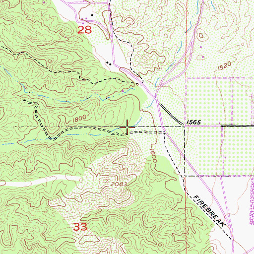 Topographic Map of Rice Canyon, CA