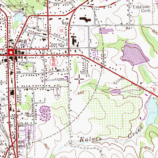 Topographic Map of Henry County Police Department Central Precinct Headquarters, GA