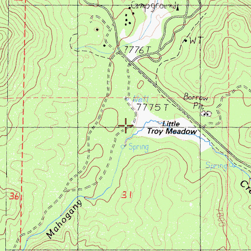 Topographic Map of Sam Lewis Camp, CA