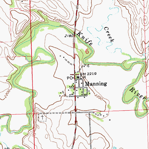 Topographic Map of Dunn County Sheriff's Office, ND