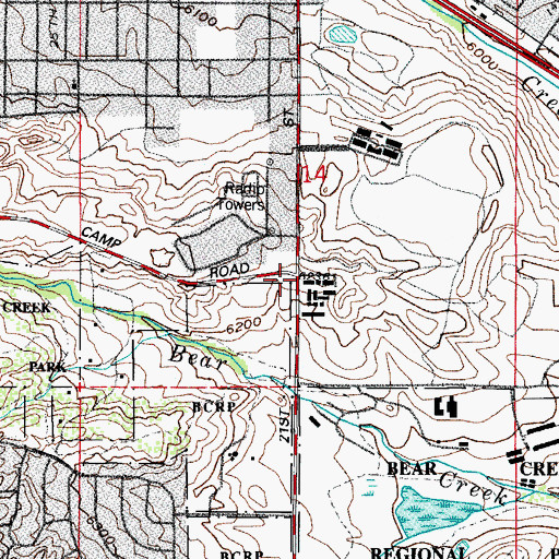 Topographic Map of Paupers Cemetery, CO