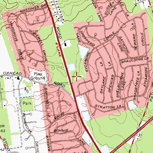 Topographic Map of Setauket Fire Department, NY