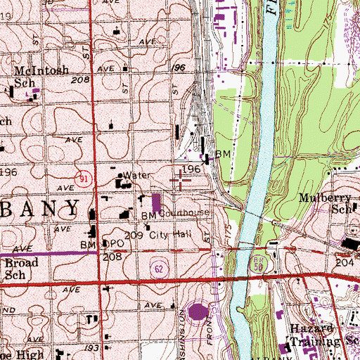 Topographic Map of Albany Transitional Center, GA